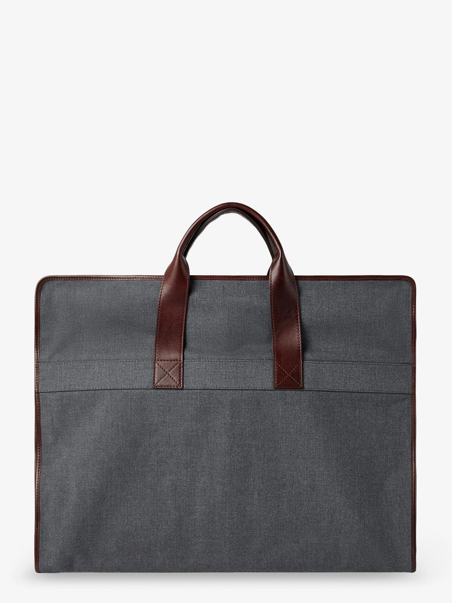 Technical fabric and leather garment bag.webp