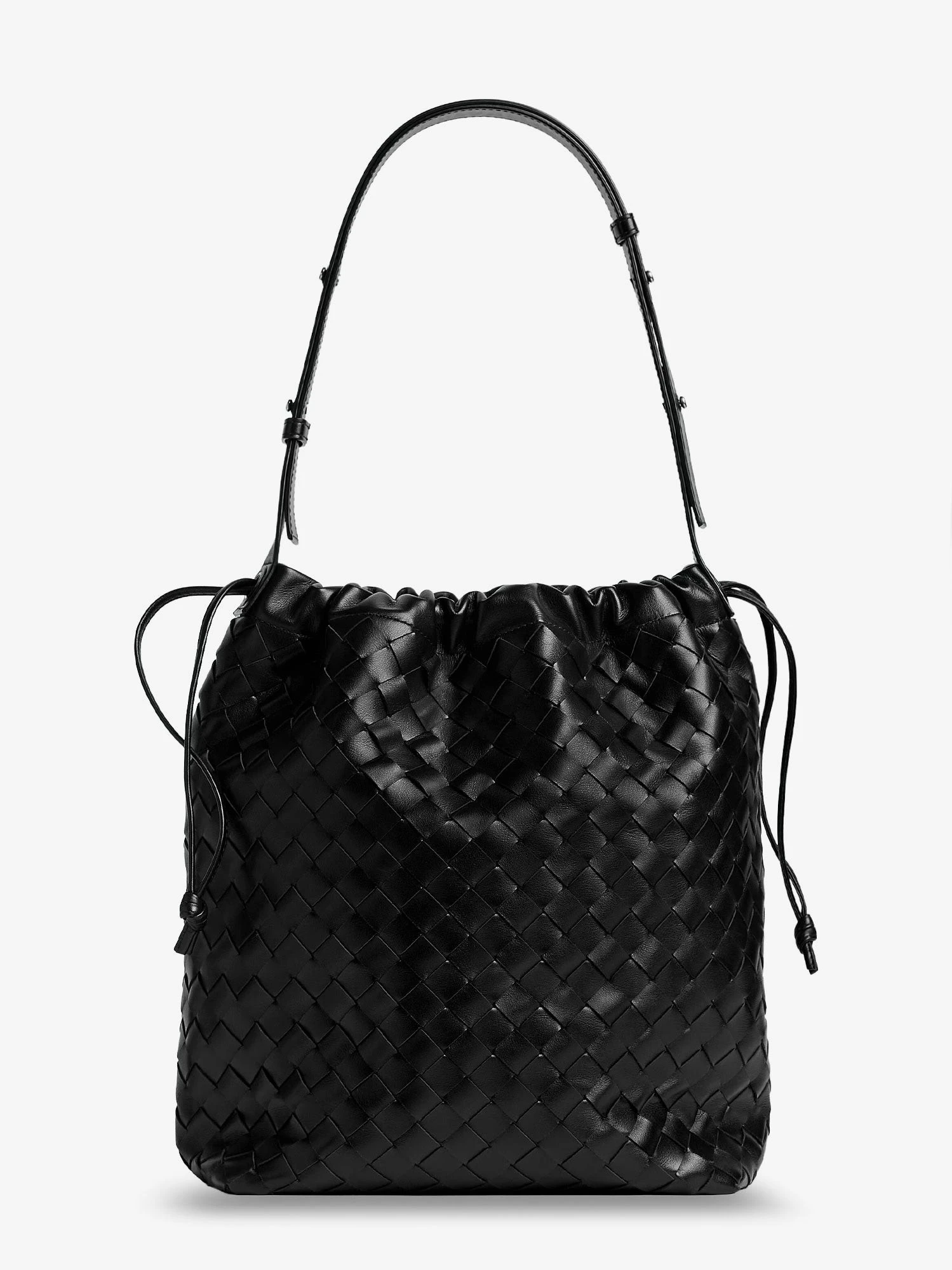 Bucket Intrecciato Biblioteca leather shoulder bag.webp