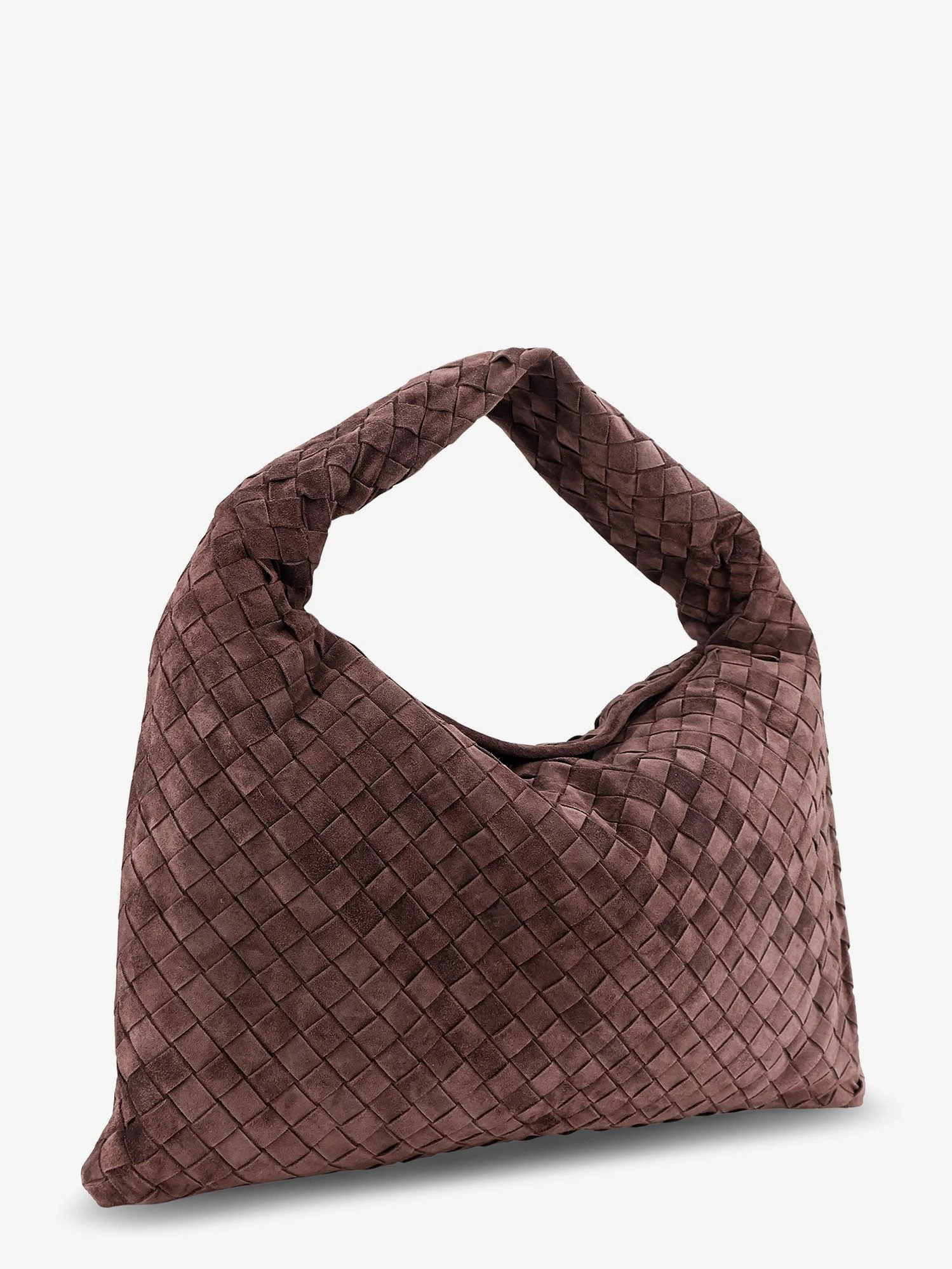 Hop leather shoulder bag with Intrecciato effect.webp