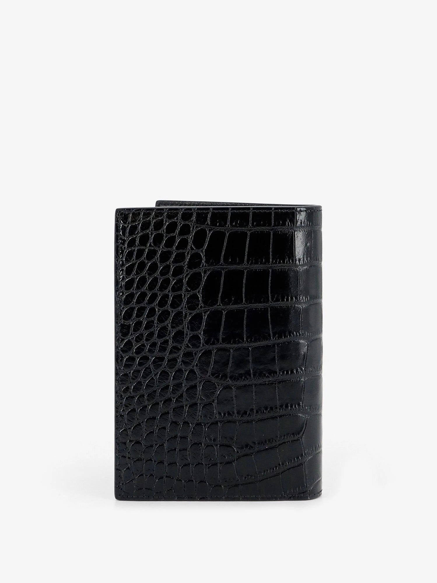 Leather wallet with crocodile print.webp