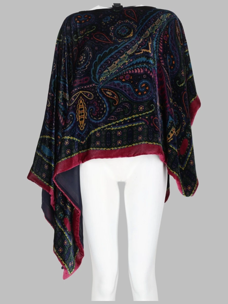 PONCHO ASIMMETRICO CON STAMPA PAISLEY.webp