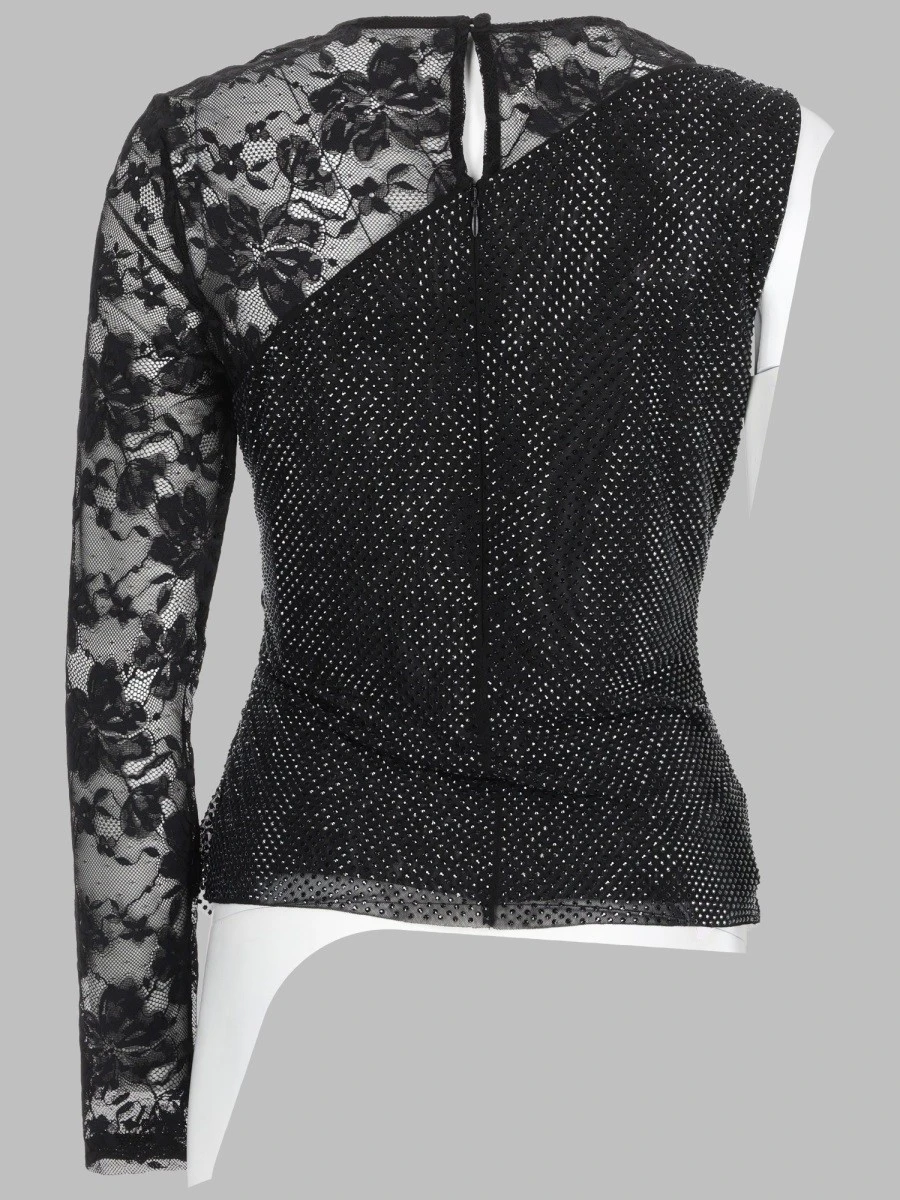 TOP MONOSPALLA CON STRASS E PIZZO.webp