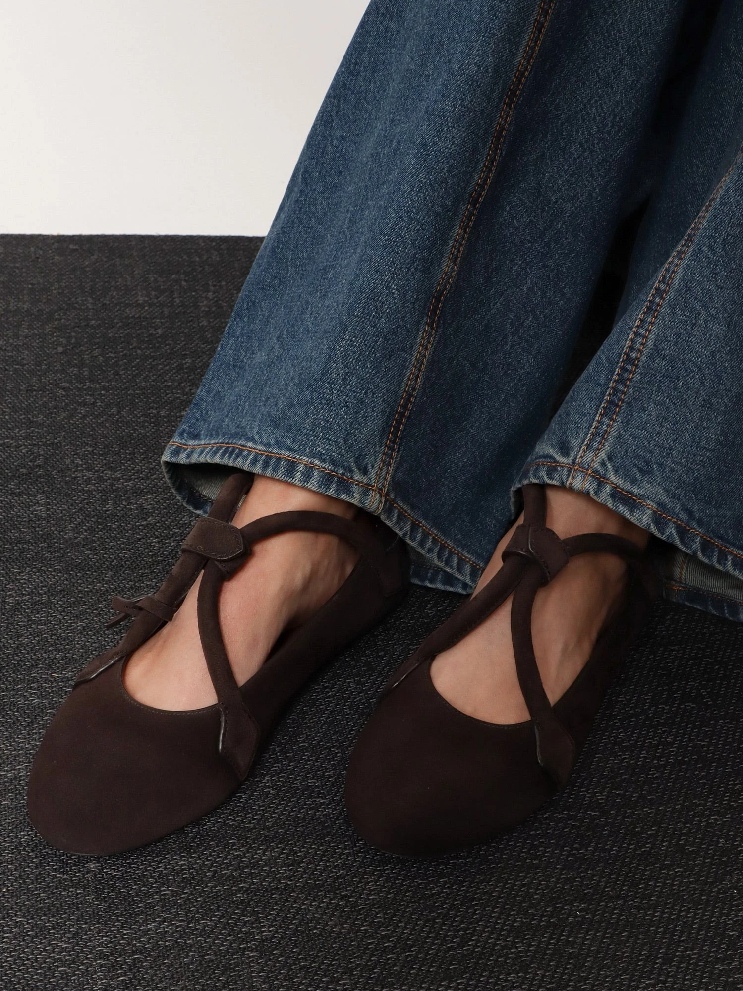 Le Teckel Suede Ballet Flats.webp
