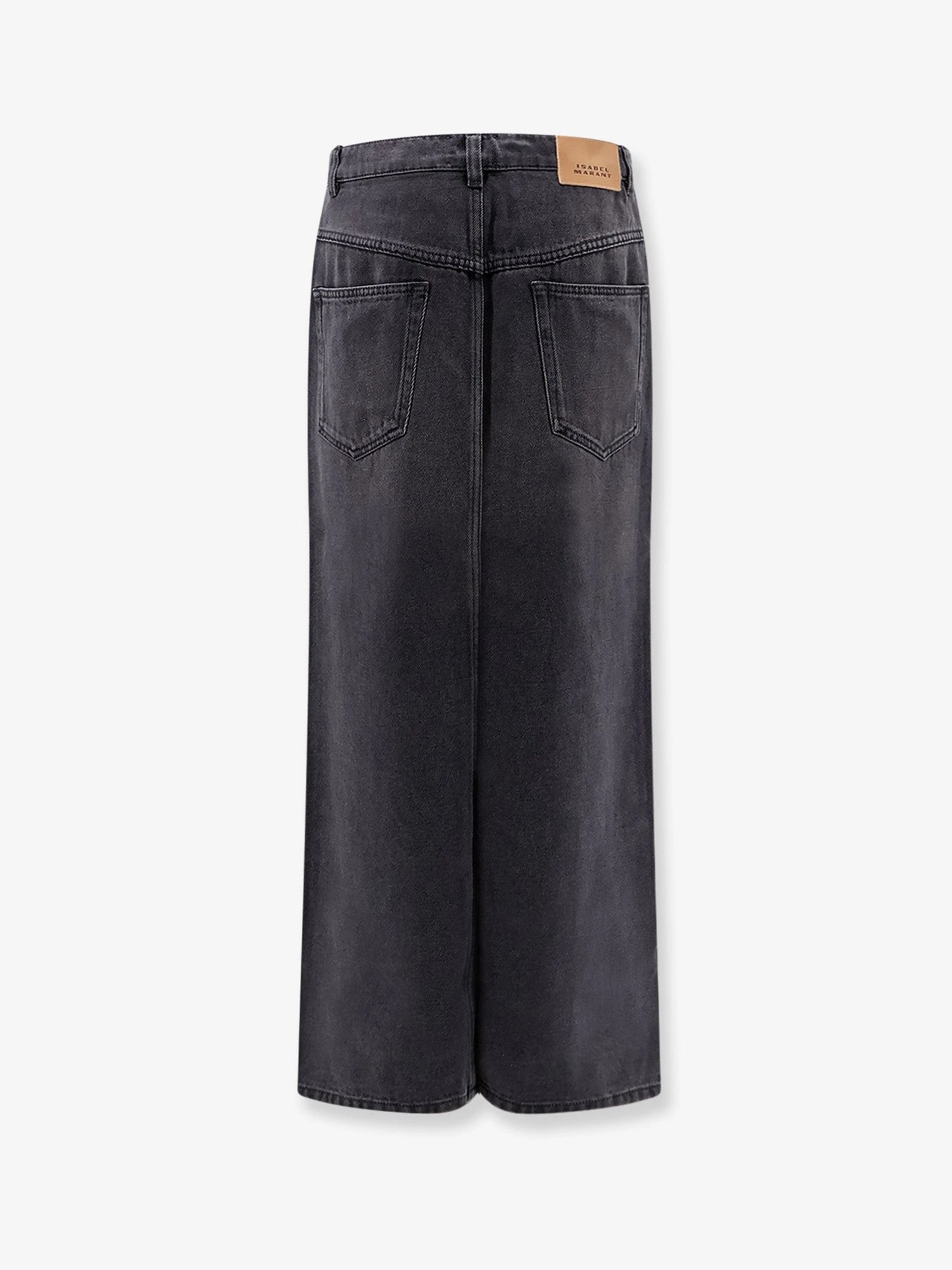 Faharia black denim skirt.webp