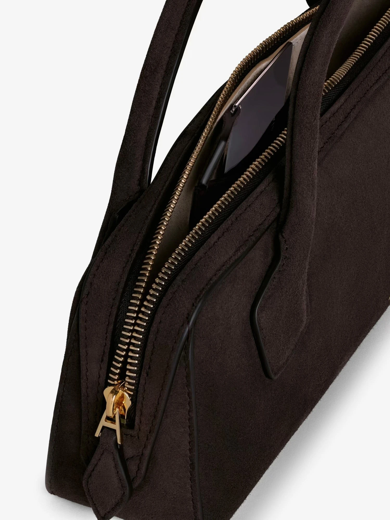 Teckel Clutch suede handbag.webp