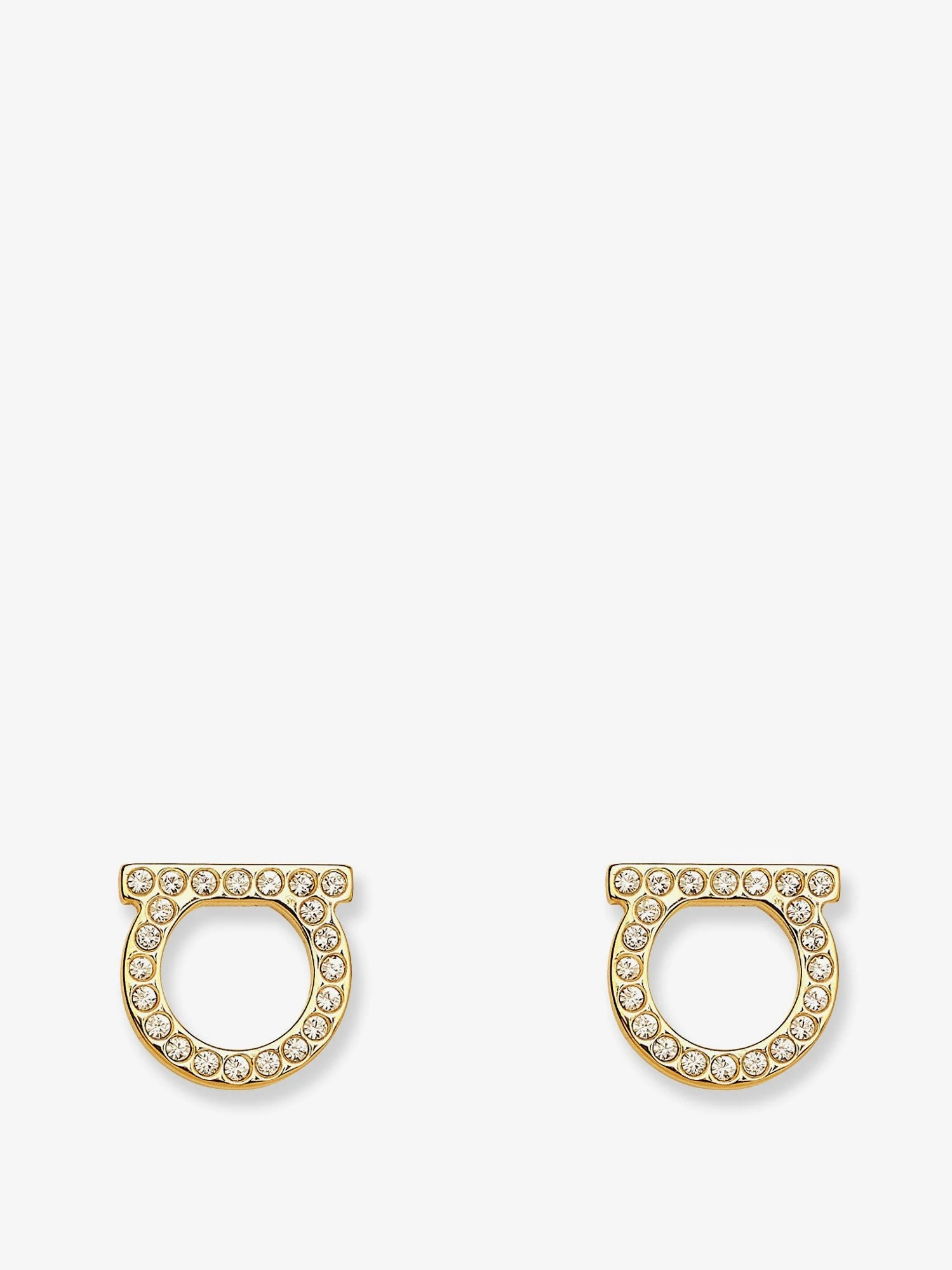 Gancini Crystals Brass Earrings.webp