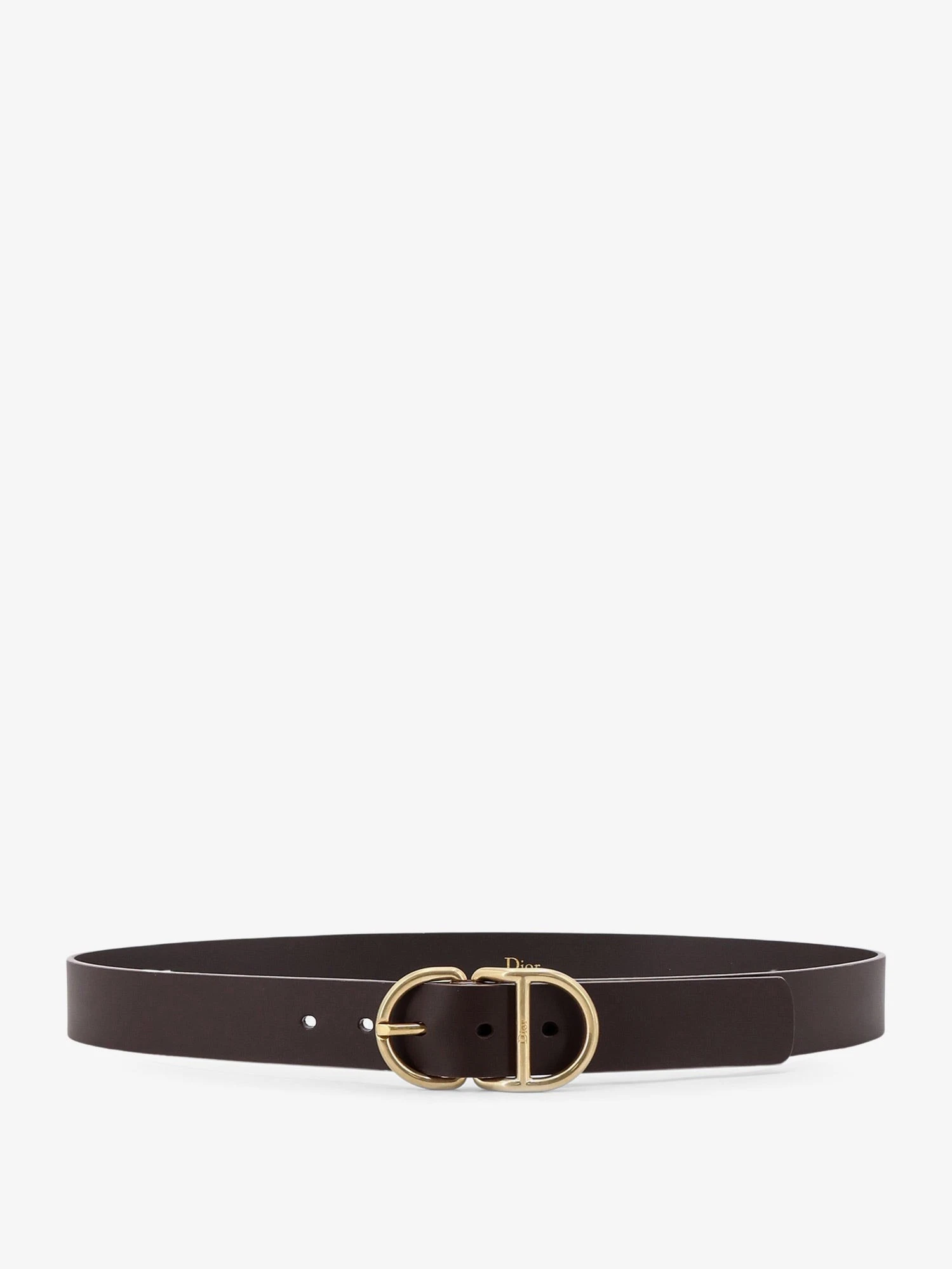 Leather belt with CD buckle.webp