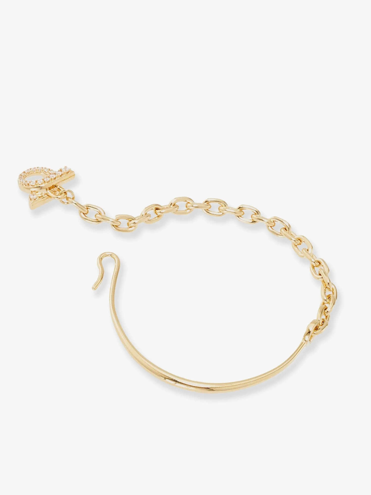 Brass bracelet with Gancini detail.webp
