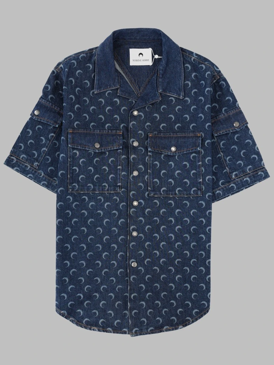 CAMICIA IN DENIM CON STAMPA ALL OVER.webp
