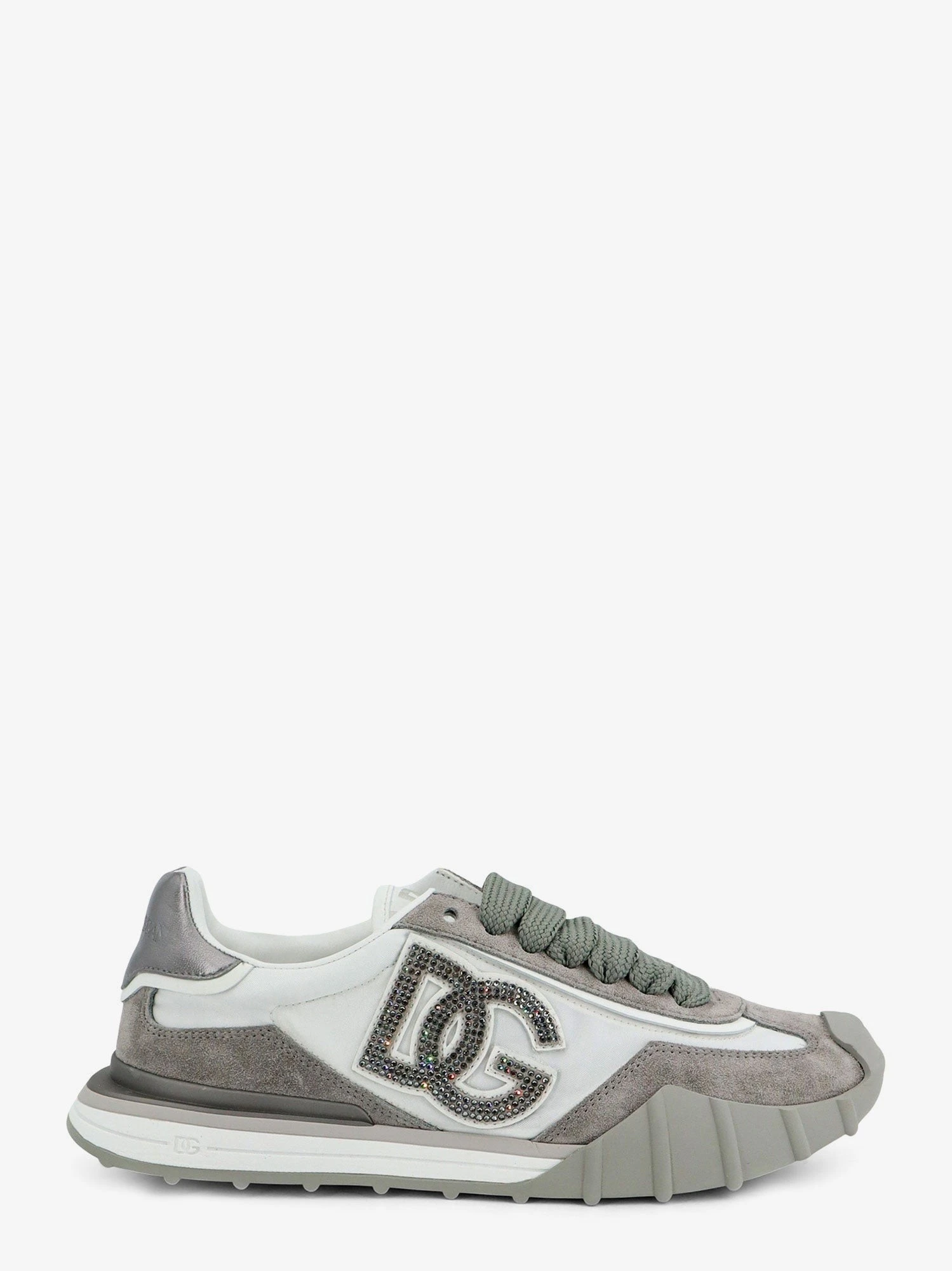 Nylon and suede sneakers with DG logo with rhinestones.webp