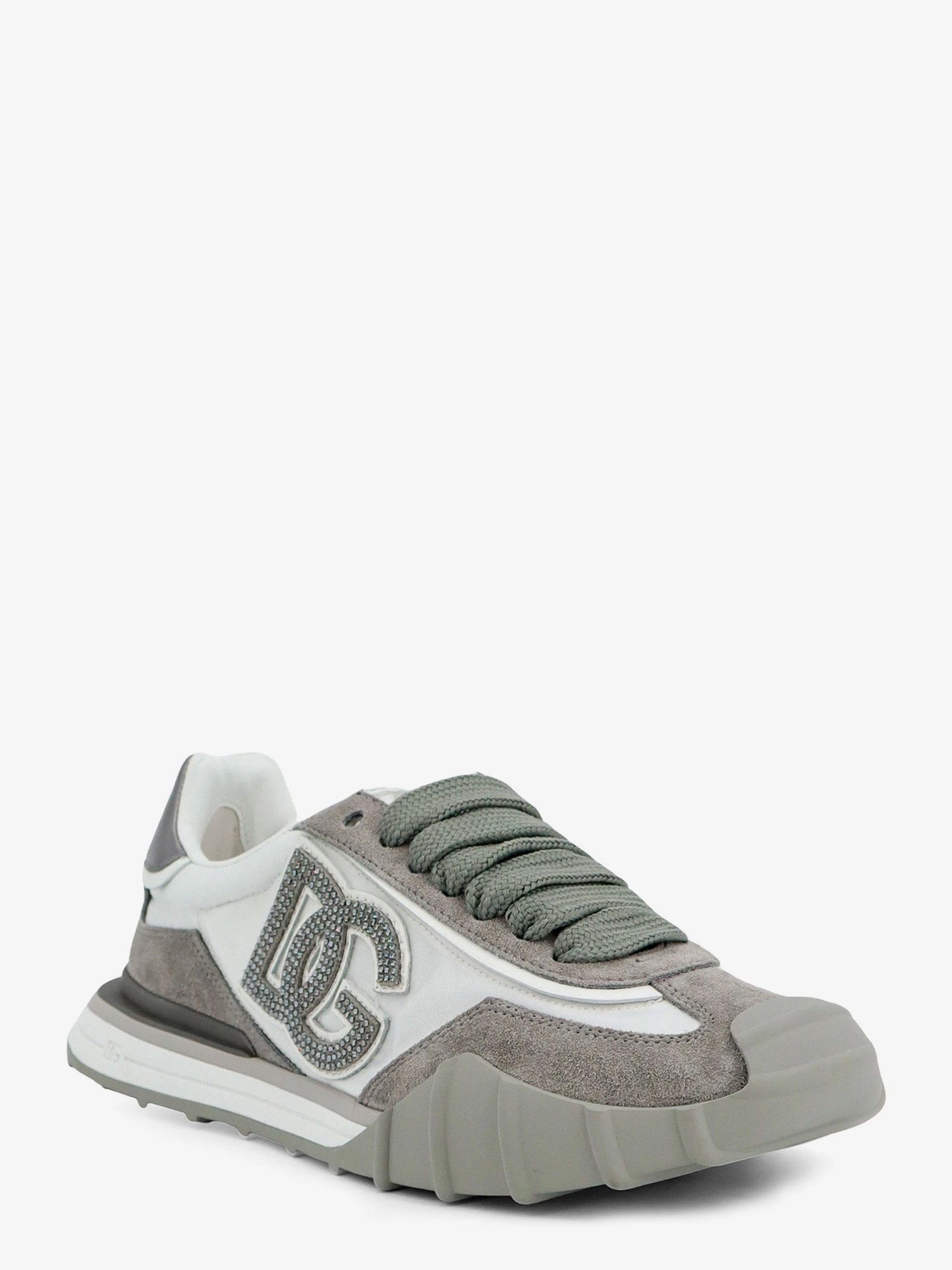 Nylon and suede sneakers with DG logo with rhinestones.webp