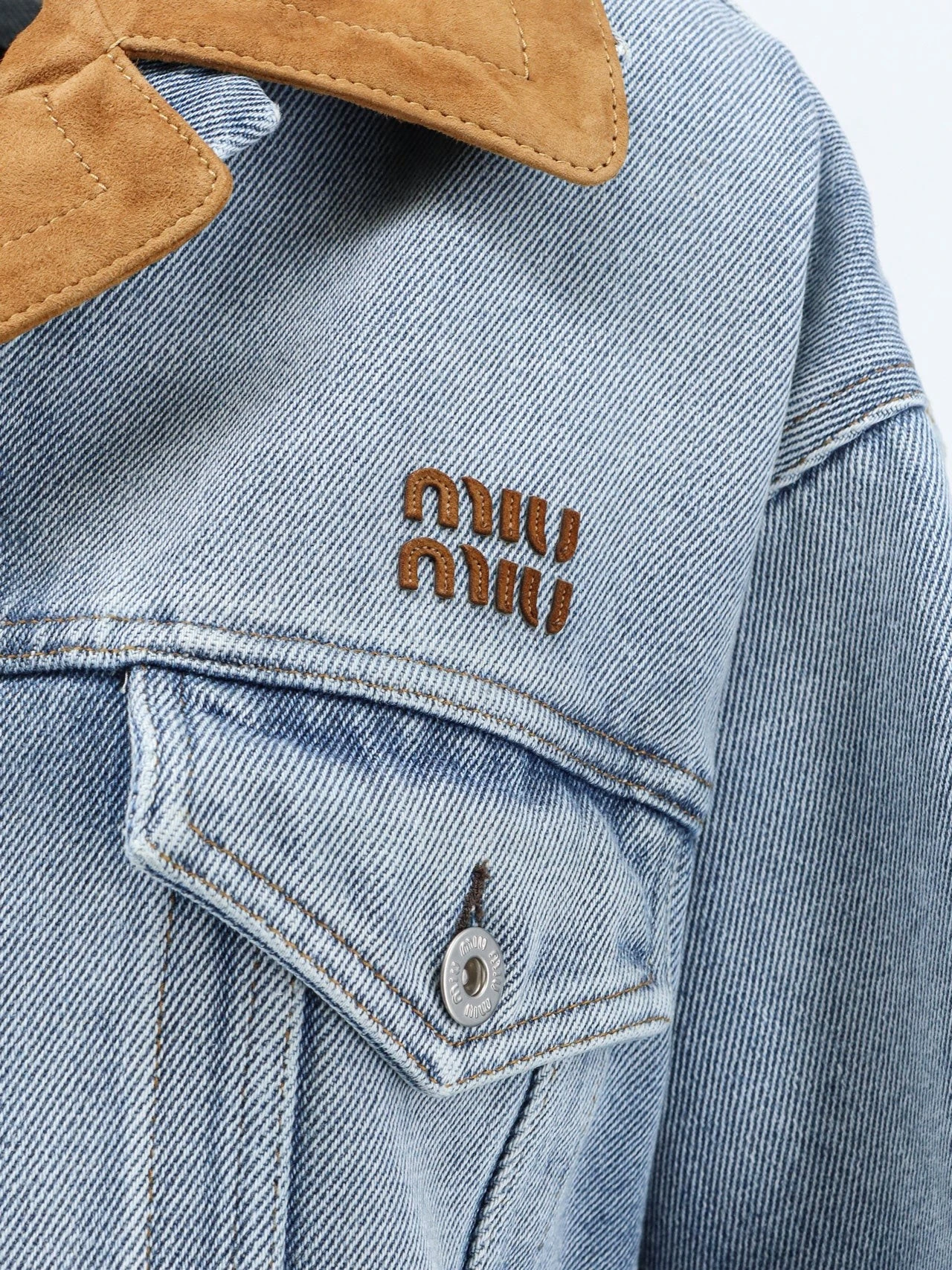 Denim Jacket with suede detail.webp