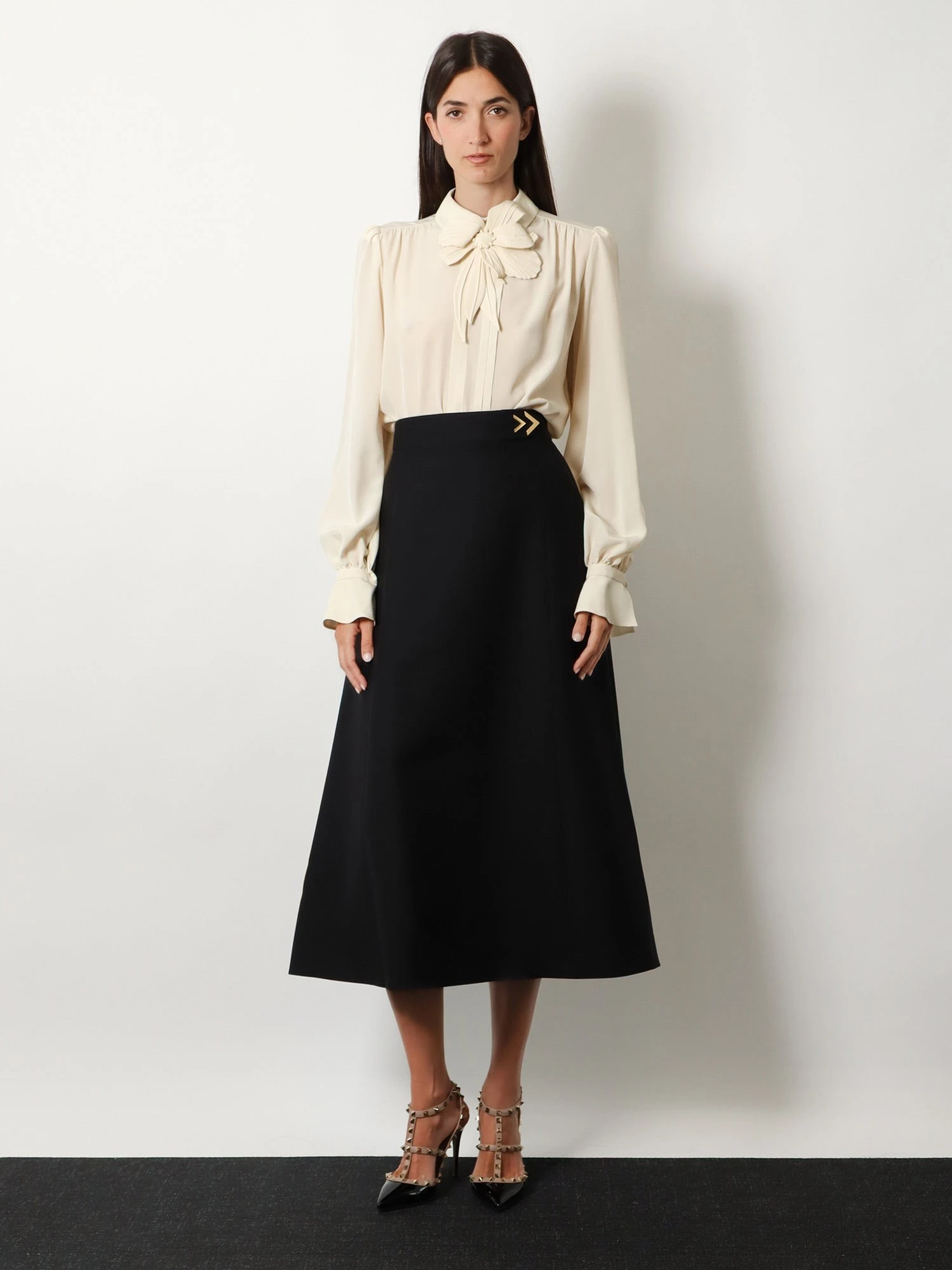 Crepe Couture midi skirt.webp