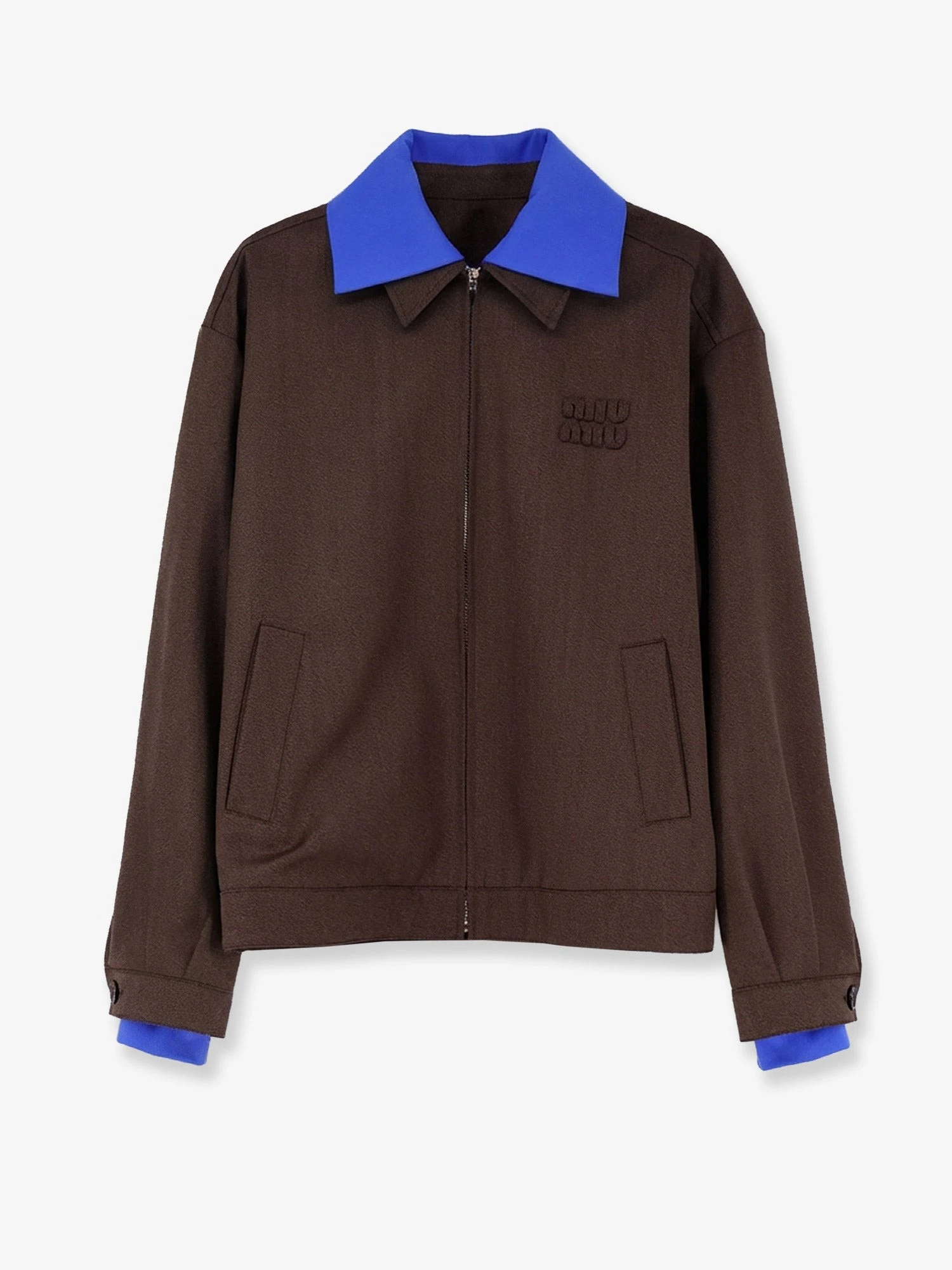 Virgin wool jacket with Logo detail.webp