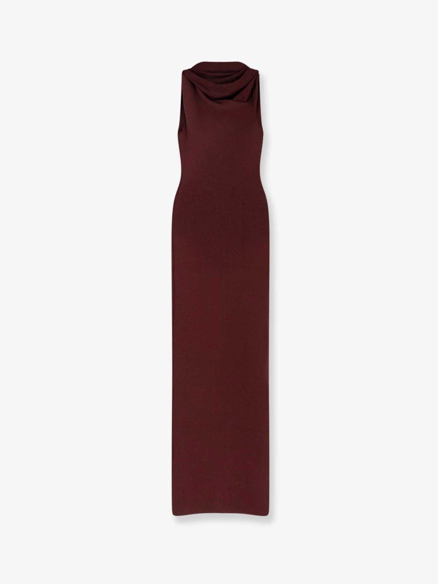 Draped knitted long dress.webp