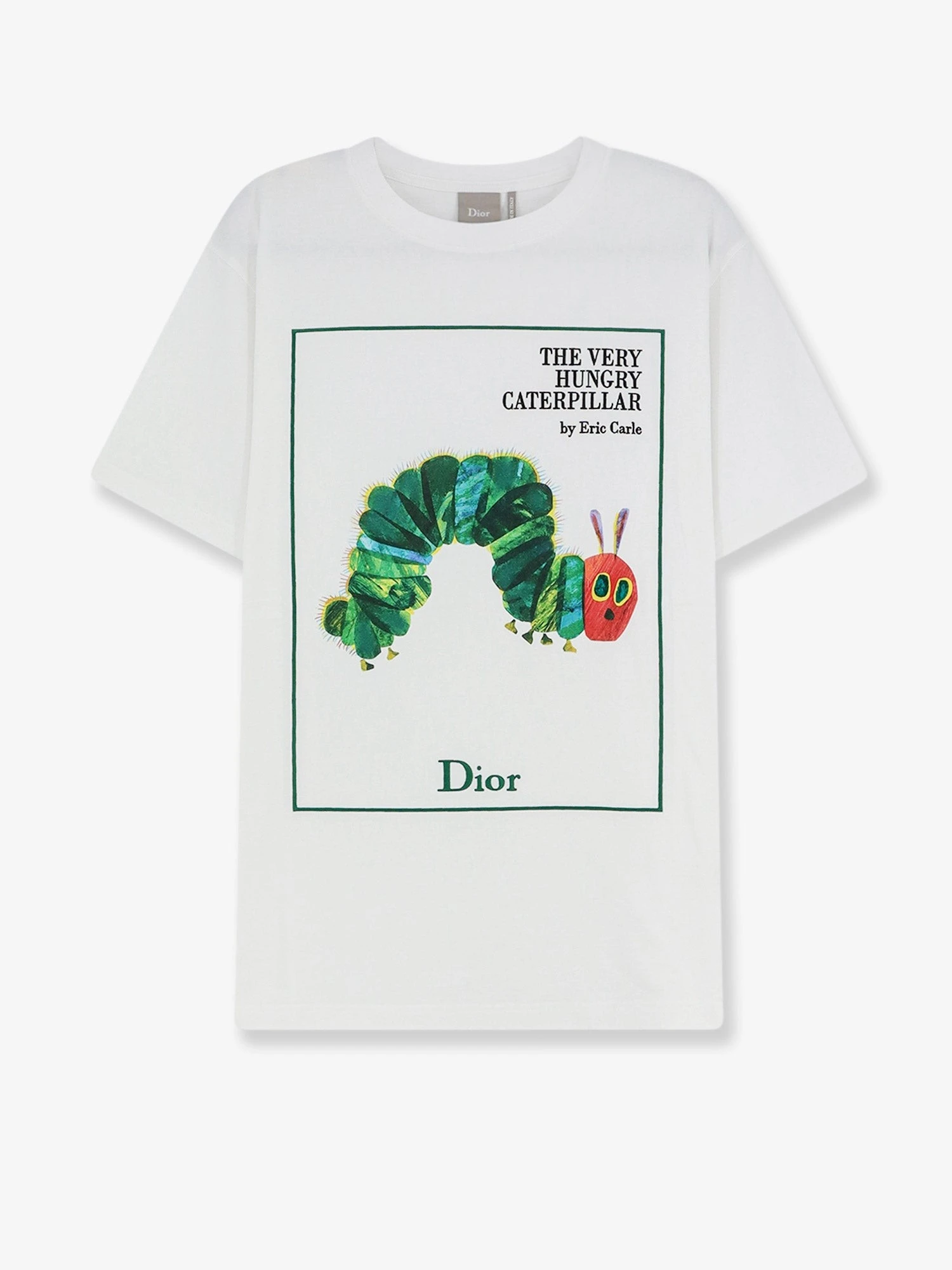 Cotton t-shirt with Book Cover print and Dior embroidery.webp