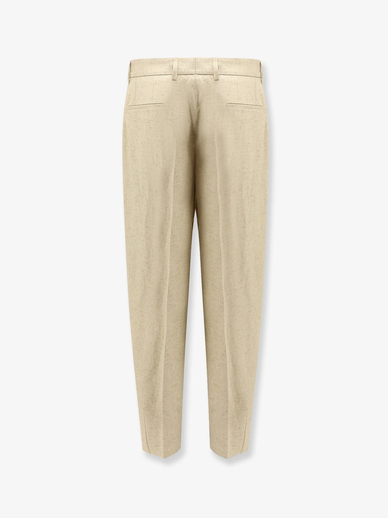 Hemp, linen and silk trousers with tweed effect.webp