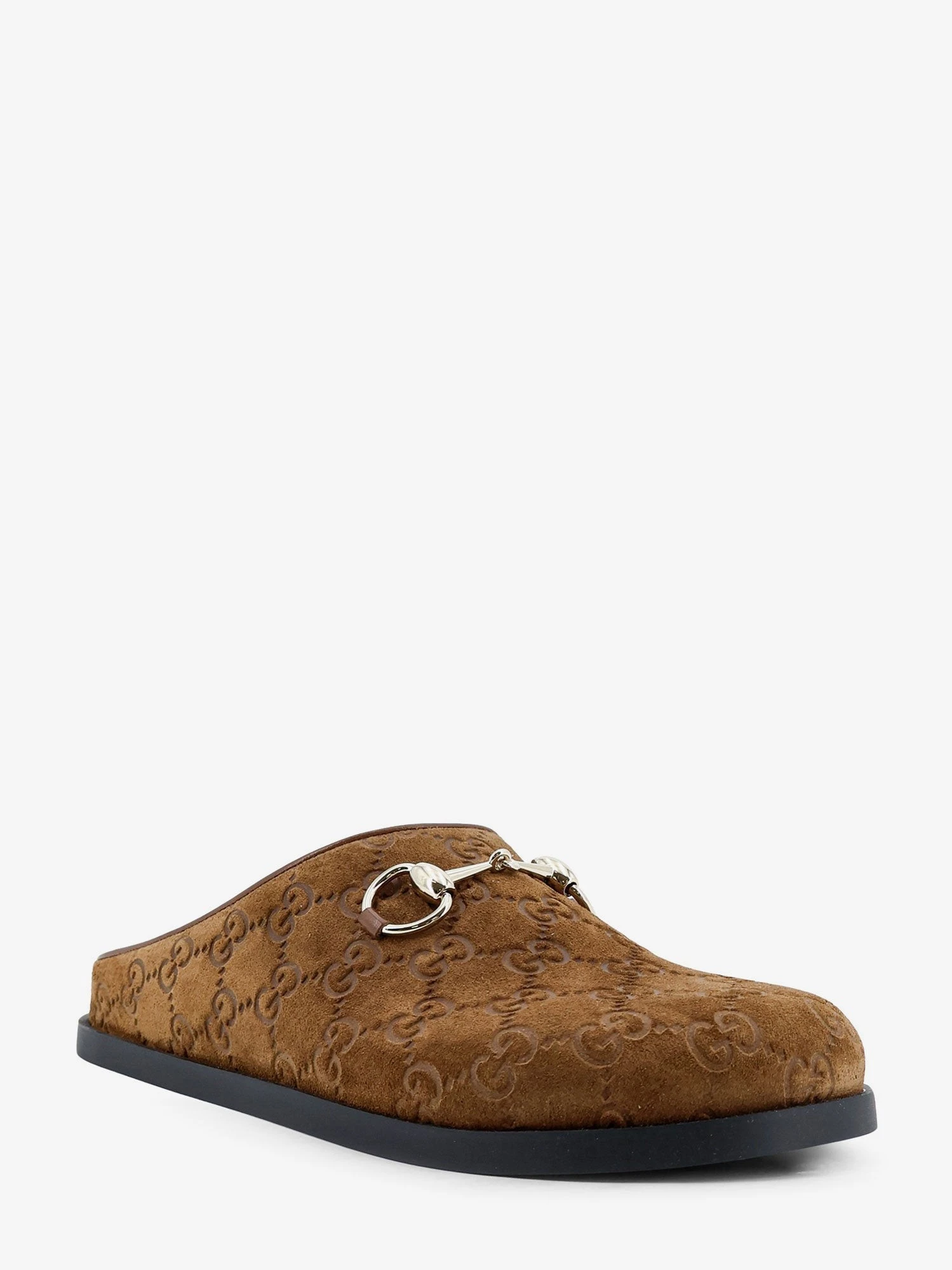 Suede sandals with all-over GG motif.webp
