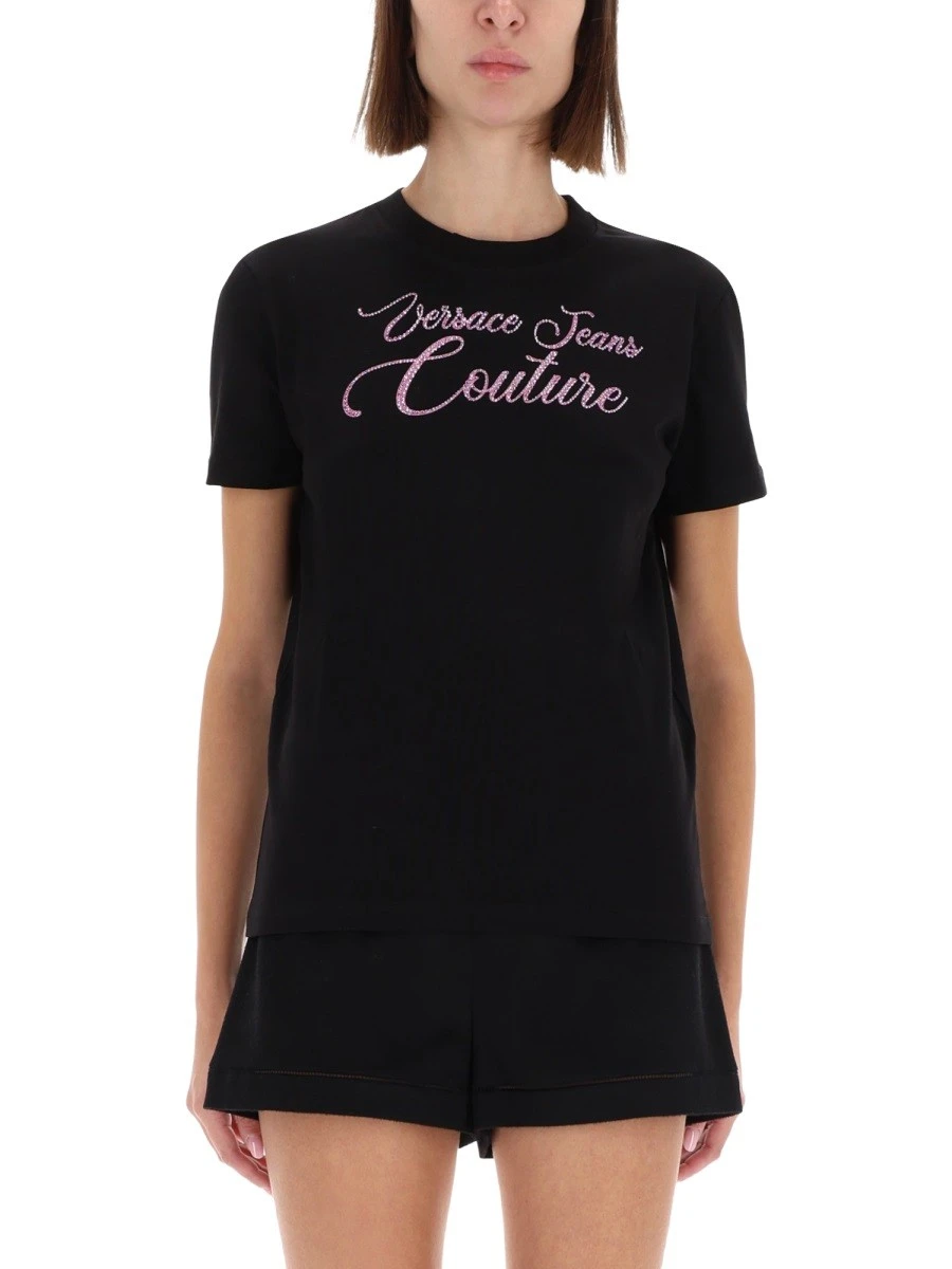 T-SHIRT CON LOGO E STRASS.webp