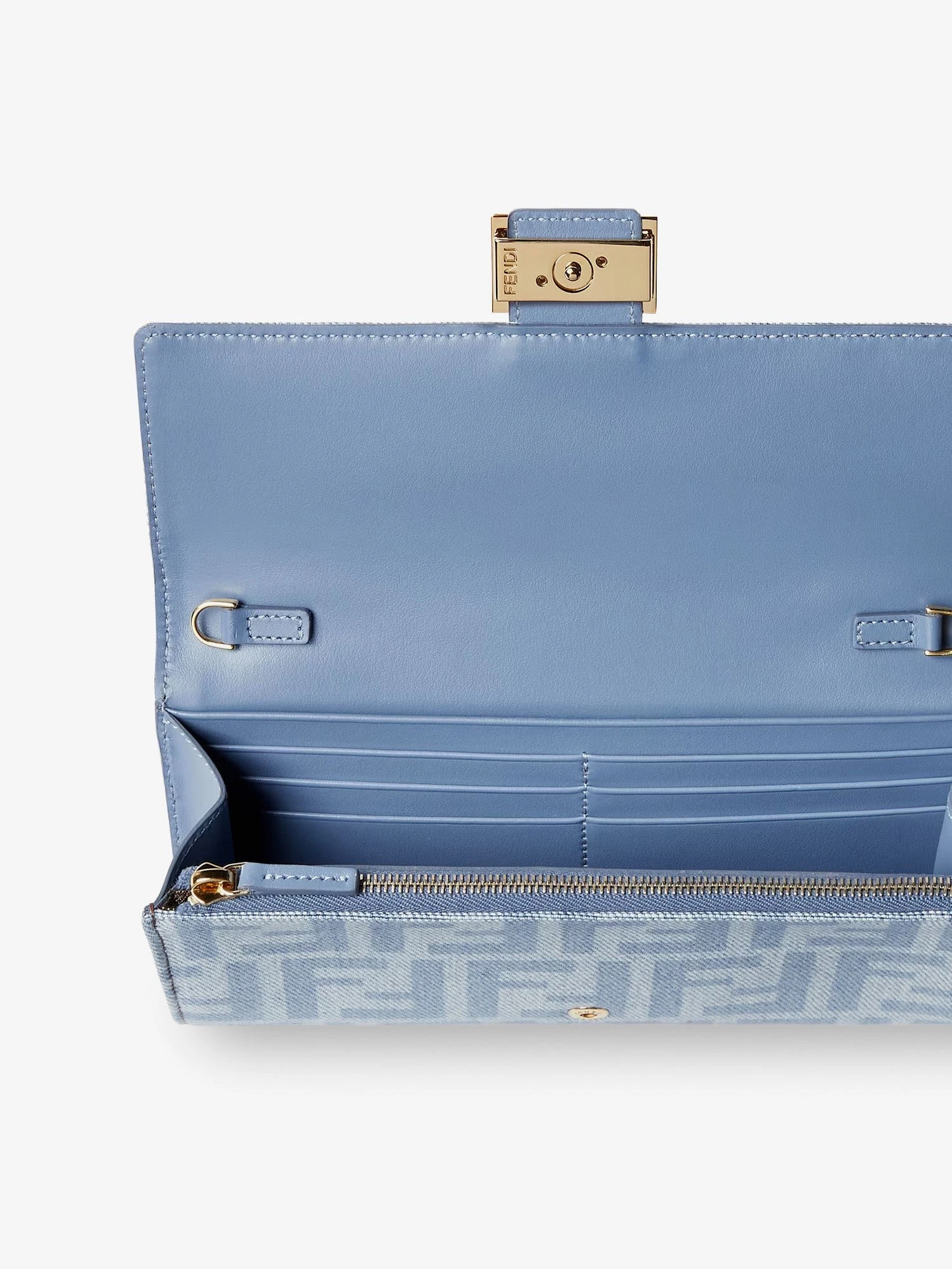 Baguette Continental canvas crossbody bag with all-over FF motif.webp