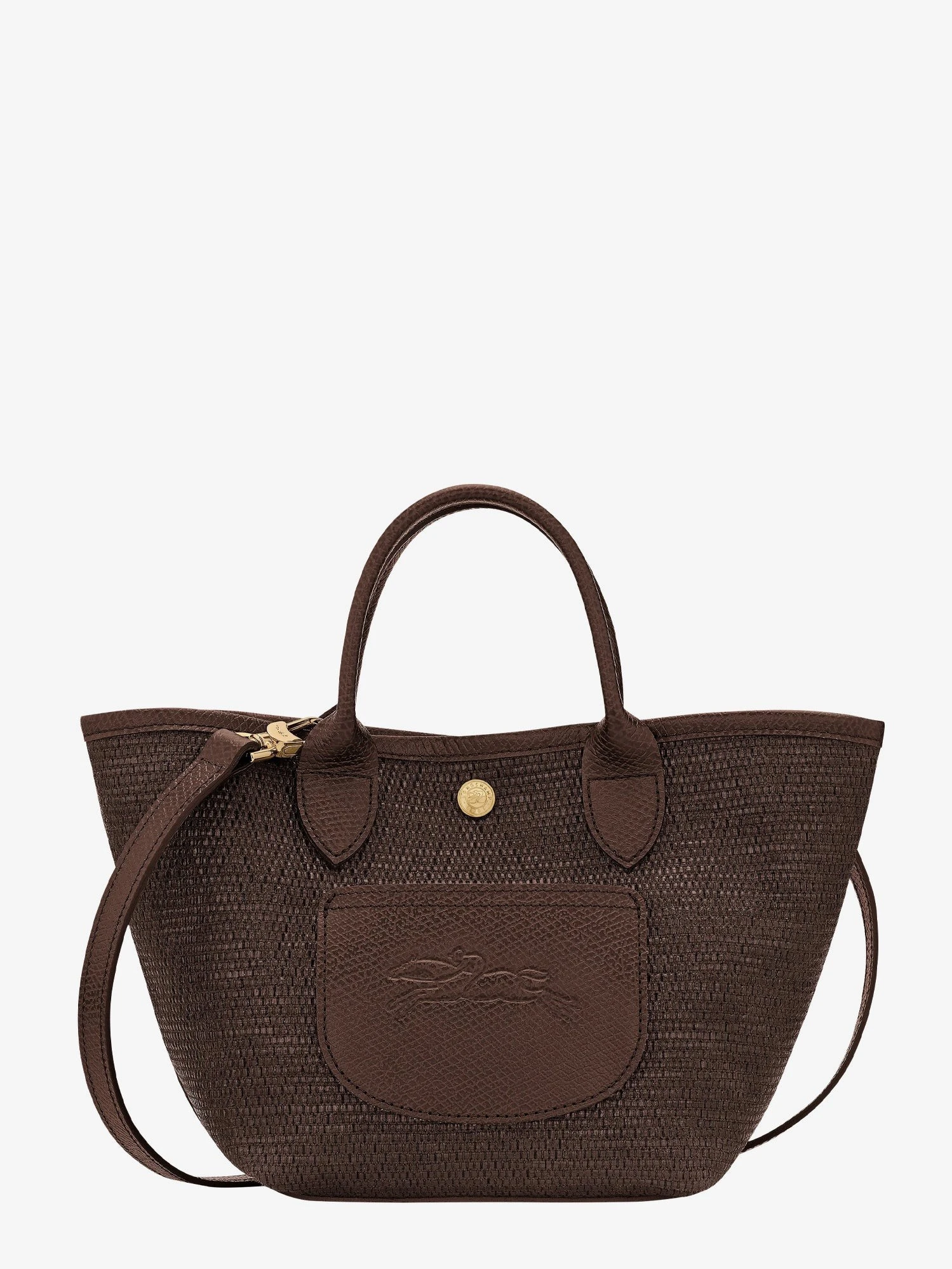 Le Panier Pliage XS raffia and leather crossbody bag.webp