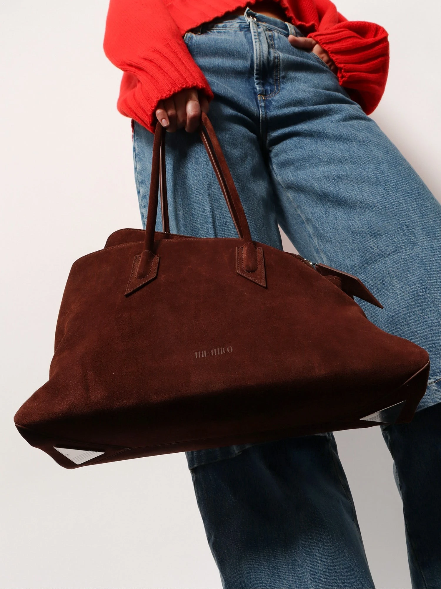 Borsa a spalla La Passeggiata in suede.webp