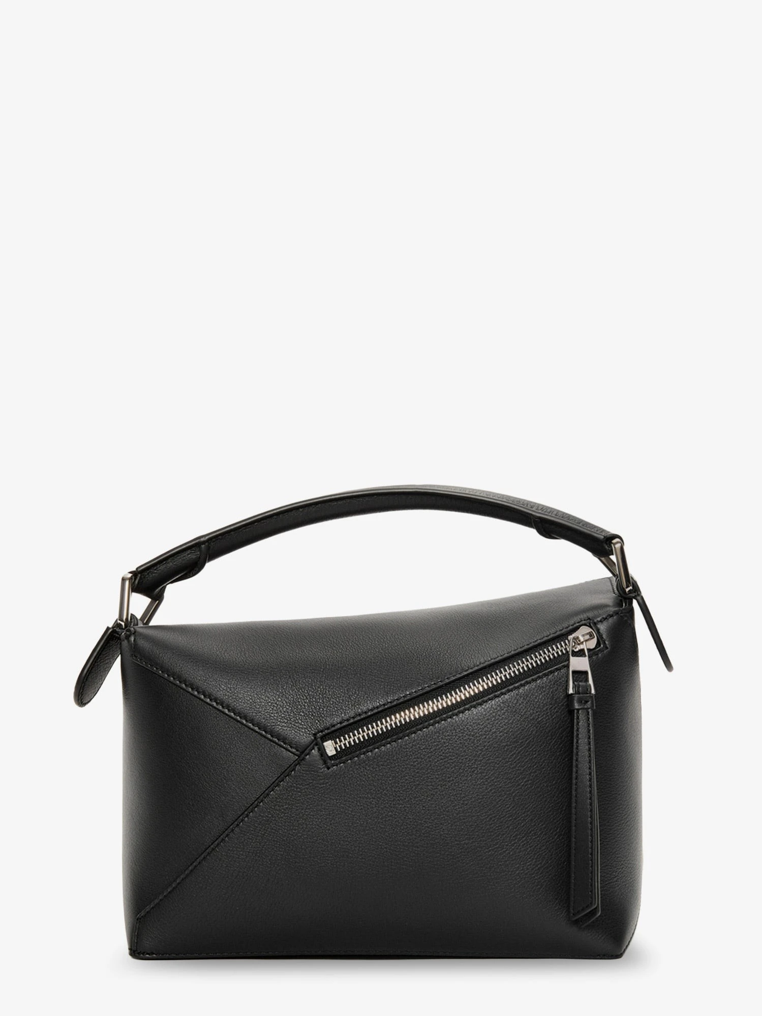 Puzzle Edge leather handbag with engraved Anagram logo.webp