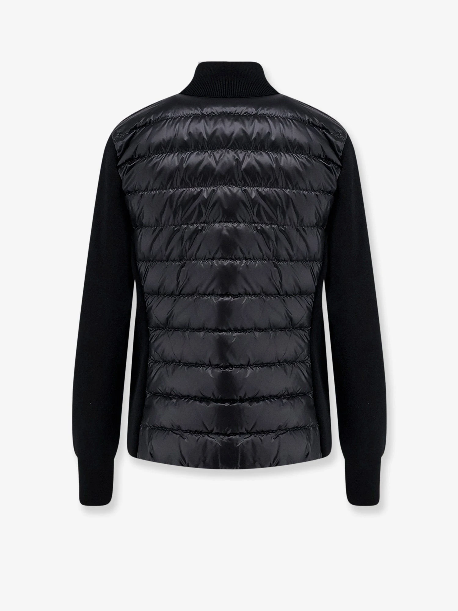 Cardigan/Down Jacket with tricot inserts.webp